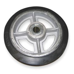 Replacement Molded Rubber Wheel for WESCO Drum Truck, 10 x 2.5"