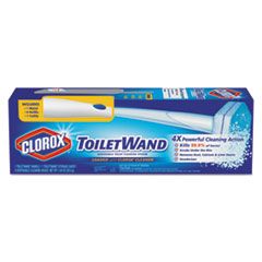 Toilet Wand Disposable Toilet Cleaning Kit: Handle, Caddy & Refills, White