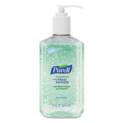 Advanced Instant Hand Sanitizer w/Aloe, 12oz Pump Bottle, 12/Carton