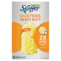 Heavy Duty Swiffer Dusters Refill, Dust Lock Fiber, Yellow, 6/bx, 24/cs