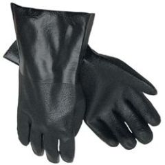 14" Actifresh PVC Dipped Platers Gloves, Sandy Finish
