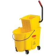 Wave Brake 35 Qt Side Press Bucket Combo, Yellow