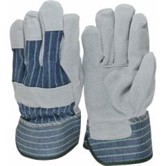 Leather Gloves, XXL, Rubberized Cuff (JUMBO SIZE)