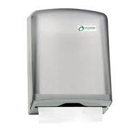 Dispenser for C-Fold and MultiFold Towels, Smoke Gray