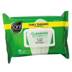 SANI PROFESSIONAL Table Turner Wet Wipes, 90/pk, 12pks/cs  **IN STOCK**