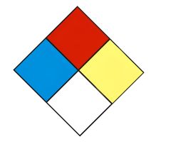 NATIONAL FIRE PROTECTION ASSOCIATION (NFPA) DIAMOND SIGNS, 10X10, Plastic (.040)