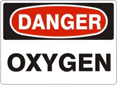 OXYGEN - DANGER SIGN, 10X14, Plastic (.040)