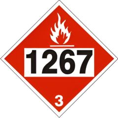 1267 PETROLEUM CRUDE OIL - CLASS 3 PLACARD, 10.75, Aluminum (.040)