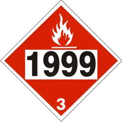 1999 TARS - CLASS 3 PLACARD, 10.75, Adhesive Vinyl