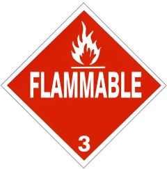 FLAME PICTO FLAMMABLE LIQUID BLANK - CLASS 3 PLACARD, 10.75, Adhesive Vinyl