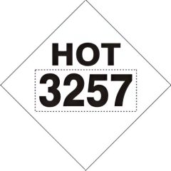 3257 HOT ASPHALT - CLASS 9 PLACARD, 10.75, Adhesive Vinyl
