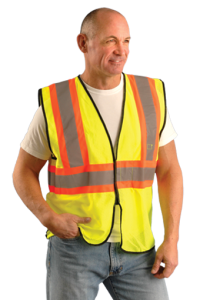 Value Two-Tone Mesh Vest, Class 2, Large/X-Large, Orange 