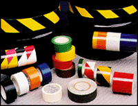 Red & White, 3"x36 yds., Hazard Stripe Safety Tapes