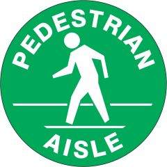PEDESTRIAN AISLE PICTO FLOOR DECAL, 17X17, Anti-Slip