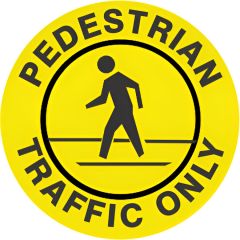 PEDESTRIAN TRAFFIC ONLY PICTO FLOOR DECAL, 17X17, Anti-Slip
