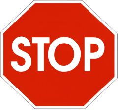 STOP FLOOR DECAL, 17x17, Anti-Slip