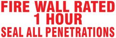 FIRE WALL RATED 1 HOUR SEAL ALL PENETRATIONS, 4X12, Adhesive Vinyl