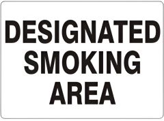 DESIGNATED SMOKING AREA, 10X14, Aluminum (.040)