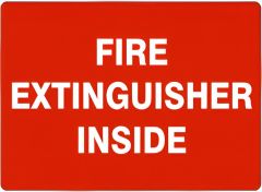 FIRE EXTINGUISHER INSIDE, 3X5, Adhesive Vinyl