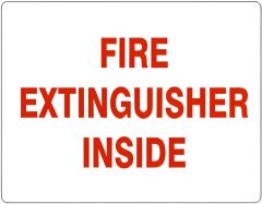 FIRE EXTINGUISHER INSIDE, 3X5, Adhesive Vinyl