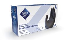 BLACK 5.3 MIL NITRILE; Powder Free Glove, Large, 100/Box