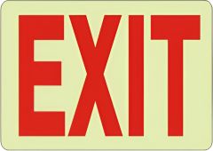 EXIT SIGN GLOW, 7X10, Plastic Glow