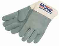 Big Jake Gloves, Full Leather Back, Safety Cuff