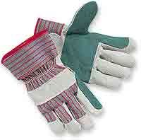 Leather Gloves, Double Palm, 2.5" Safety Cuff