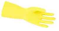 Yellow, Flock lined Gloves, Size 9