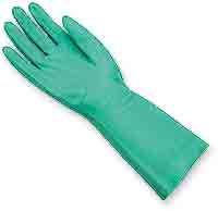 Medium, 13" Nitrile Flock lined Gloves, 18 mil.