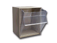 Clear Tip Out Bins, 1 Compartment, White