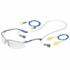 Virtua Sport Safety Glasses With Corded Earplug Control System, Clear Lens, Anti-Fog. (EARPLUGS NOT INCLUDED)