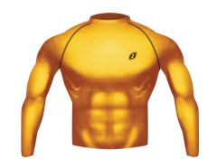 1st Layer Form Fit Work Shirts, Long sleeve, XL, Yellow