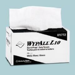 Wypall Dairy Wipes White, 18/110's