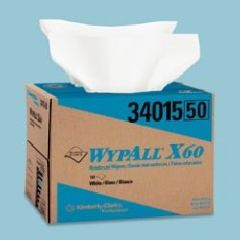 Wypall X60 Teri Wipers, White, 180/cs