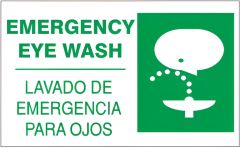EMERGENCY EYE WASH LAVADO DE EMERGENCIA PARA OJOS [WITH  EYE, 10X14, Plastic (.040)
