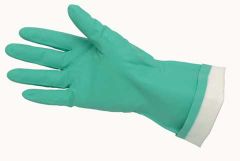 15 mil green nitrile, flock-lined, 9