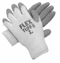 Flex-Tuff II Latex Dipped String Gloves, L