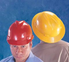 V-Gard Hard Hats, Red, Fas-Trac, Full Brim