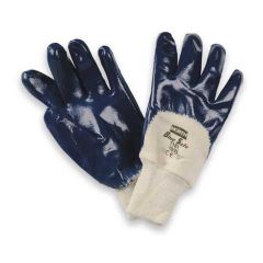 Blue Safe gloves, safety cuff, palm coated, L