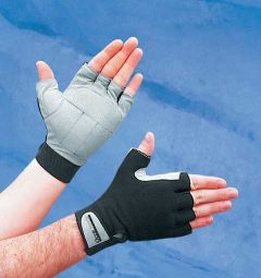 Amara/Terry Washable Anti-Vibration Gloves, L, Gray/Black