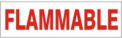 FLAMMABLE PRESSURE SENSITIVE DECAL, 2.25x9, Adhesive Vinyl