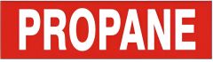 PROPANE PRESSURE SENSITIVE DECAL, 2.25x9, Adhesive Vinyl