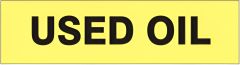 USED OIL PRESSURE SENSITIVE DECAL, 2.25X9, Adhesive Vinyl