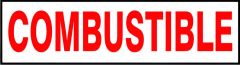 COMBUSTIBLE PRESSURE SENSITIVE DECAL, 2.25x9, Adhesive Vinyl