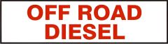 OFF ROAD DIESEL PRESSURE SENSITIVE DECAL, 2.25x9, Adhesive Vinyl