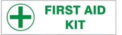 FIRST AID KIT PRESSURE SENSITIVE DECAL, 2.25x9, Adhesive Vinyl