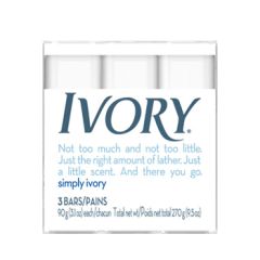 Ivory Soap, Bar, 3.1 oz, 72/cs
