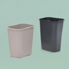 Wastebasket, Large Rectangle, Gray, 12/Ctn