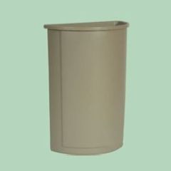 Untouchable Half Round Receptacle, Beige, 4/Ctn